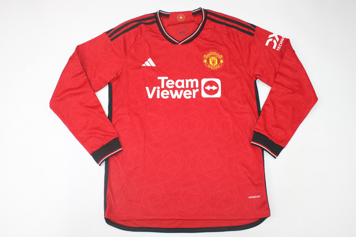 AAA Quality Manchester Utd 23/24 Home Long Soccer Jersey